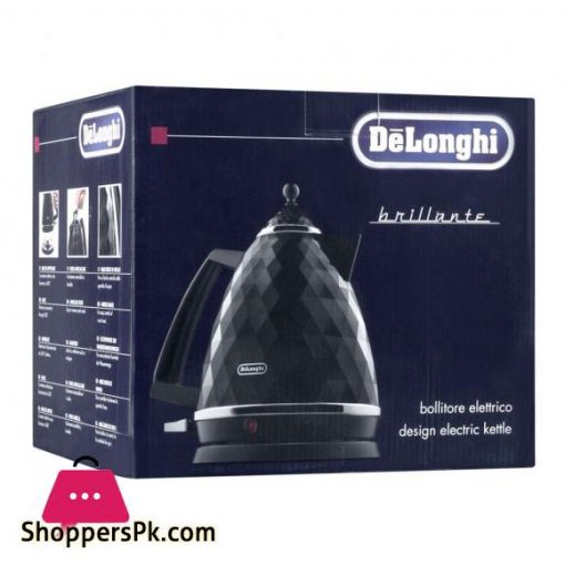 DeLonghi Brillante Design Electric Kettle, KBJ2001