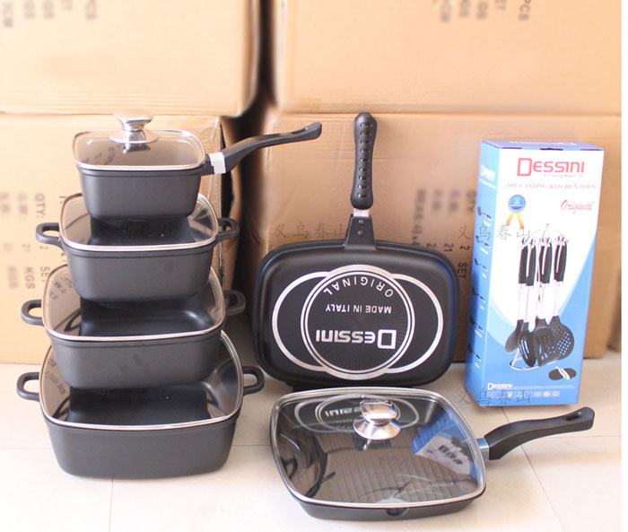 Dessini Die-Cast Cookware Set Non-Stick - 21 Pcs
