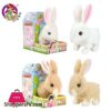 Electric Toy Small Rabbit Simulation Plush Small White Rabbit Will Be The Walking Small Rabbit Intelligence Machine Rabbit Toy|Electronic Plush Toys