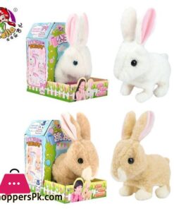 electric toy small rabbit simulation plush small white rabbit will be the walking small rabbit intelligence machine rabbit toy|Electronic Plush Toys