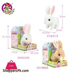Electric Toy Small Rabbit Simulation Plush Small White Rabbit Will Be The Walking Small Rabbit Intelligence Machine Rabbit Toy|Electronic Plush Toys