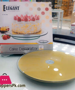 Elegant Bakeware Cake Decorator Tempered Glass Rotating Turntable - 12 Inch 