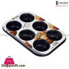 Elegant Bakeware Non-Stick 6 Cup Muffin Pan - EB5219