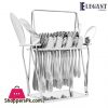 Elegant Cutlery Set Stainless Steel 18/10 (Flower) 28 - Pieces - EE02-28SS