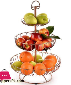 Fruit Basket 3 Layers Metal Wire