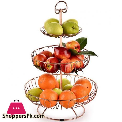 Fruit Basket 3 Layers Metal Wire