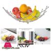 Fruit Basket Living Room Desktop Metal Fruit Bowl Creative Fashion Storage Basket For Bread, Fruits, Vegetable, Snacks