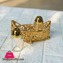 Golden Decorative Salt &Amp; Pepper Cart