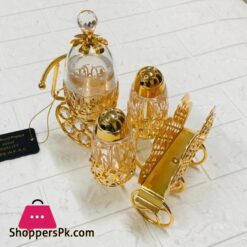 Golden Decorative Salt &Amp; Pepper Cart