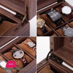 High Quality 12 Slot Watch Box Organizer Watch Case With Glass Top 12 12 Slot Pu Leather Watch Box Organizer Watch Case With Glass Top|Watch Boxes