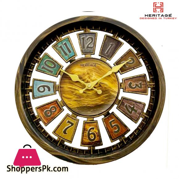 Heritage Numeral Wall Clock - Colorful