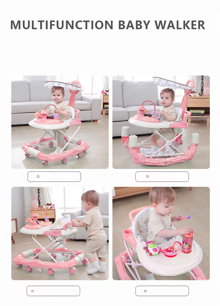 High Quality 360 Rotating Round Rolling Baby Walker - 3In1