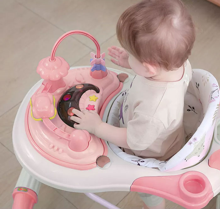 High Quality 360 Rotating Round Rolling Baby Walker - 3In1