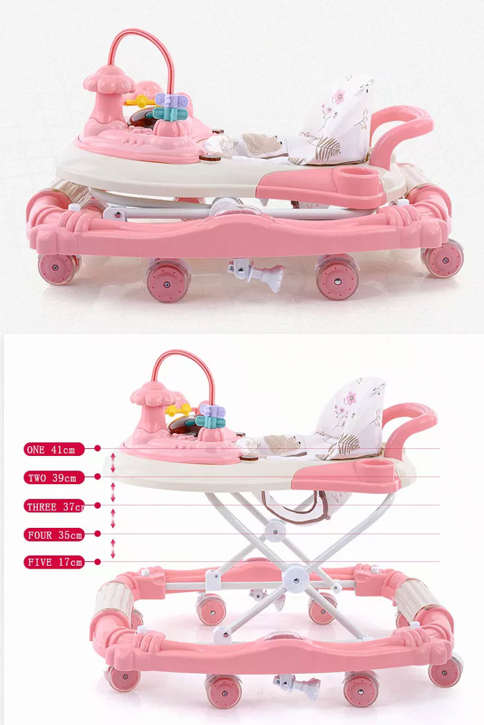High Quality 360 Rotating Round Rolling Baby Walker - 3In1