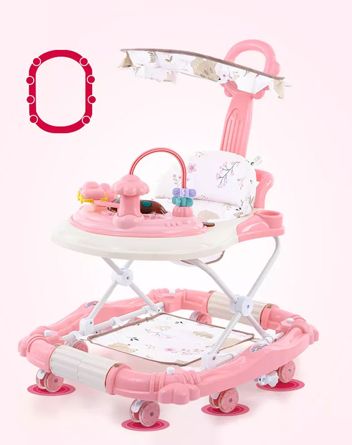 High Quality 360 Rotating Round Rolling Baby Walker - 3In1
