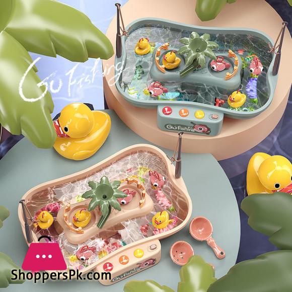 Kids Magnetic Bath Go Fishing Duck Water Game Play Set Toy for Child