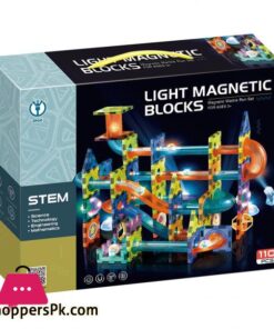 Hot Colorful Pipe Magnetic Building Blocks 3D Light Up Toys Set Race Track Magnetic Tiles For Kids