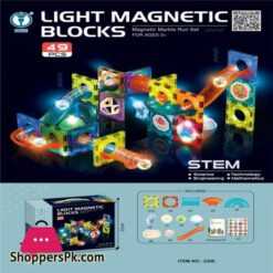 Dige 49Pcs Light Magnetic Blocks (Magnetic Marble Run Set)