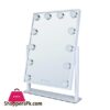Leadzones Makeup Mirror With Lights,12 Led Vanity Light-Up Mirror,Professional Mirror With Smart Touch Control 3 Colors Dimable And 360°Rotation For Dressing Room Bedroom,White