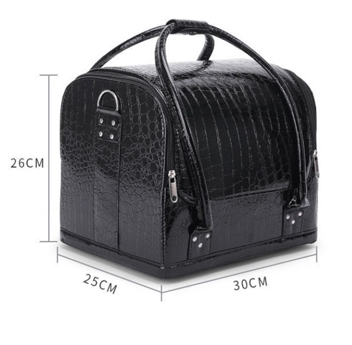 Make Up Bag For Travel Storage Bags Waterproof Makeup Bag Cosmetic Case Brush Holder With Adjustable Divider- Cosmetic Case