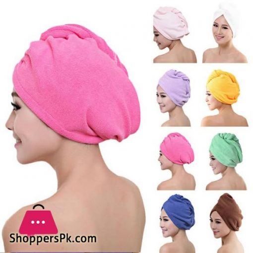 Microfiber Bathing Quick Dry Hair Cap Turban Wrap Towel Hat Hair-drying