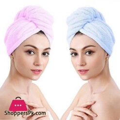 Microfiber Bathing Quick Dry Hair Cap Turban Wrap Towel Hat Hair-Drying