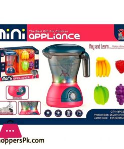 Mini Electric Fruit Juicer Set for Kids, Role Play Kitchen Toy, Kitchen Accessories with Lights and Music, Kids Home and Kitchen Set