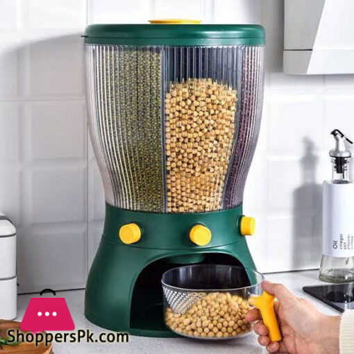 Multifunctional Rotating Food Storage Rotating Dry Food Rice Container Storage Case Flour Grain Dispenser