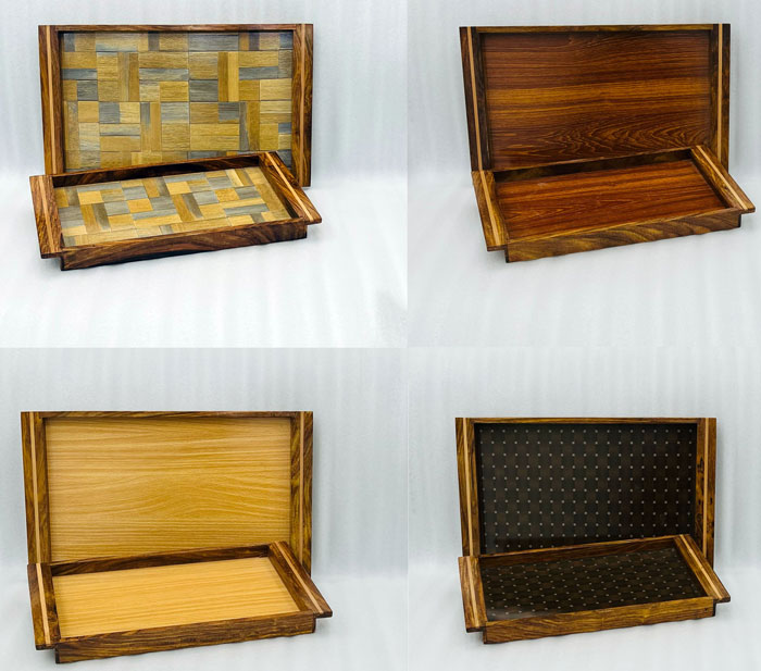 One More Handcrafted Sturdy Tray Set Of 2 Coffee Tea &Amp; Breakfast Dinner Trays