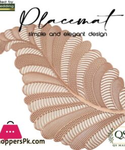 Pack of 4pc 6pc  Placemats for Dinner Table, Heat Resistant Elegant Hollow Placemats Non-Slip Table Mats (Rose Golden Color )Tea Mug Coaster for Kitchen Table - QS Bedding
