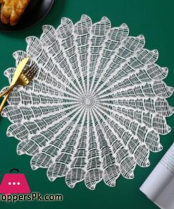 Placemat, Multipurpose Decorative PVC Table Mat Heat Insulation Pad Photography Props, Golden/Silver