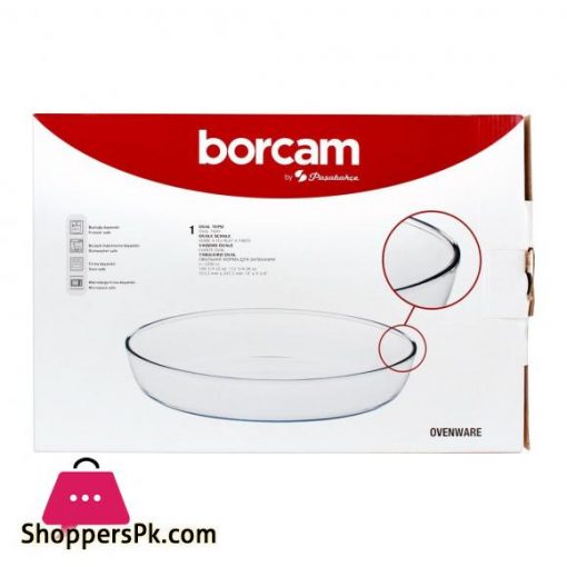 Borcam Ovenware Oval Dish, 14x9 Inches, 59074