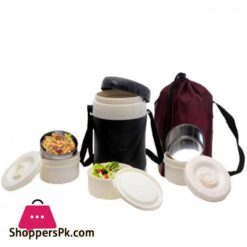 Riwayat Lunch Carrier (2 Steel Bowls - 1 Salad Bowl)