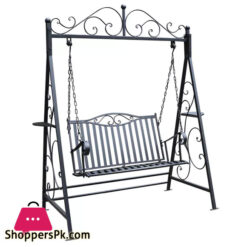 Rod Iron Black Patio Garden Outdoor Lawn Swing