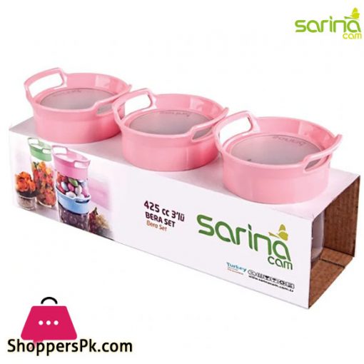 Sarina Bera Stackable Jar Set of 3 - S461 - 3x330ML - Turkey Made