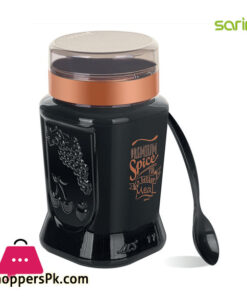 Sarina Black Patterned Spice Jar 450ML - S911 - Turkey Made