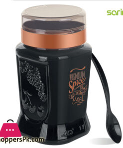 Sarina Black Patterned Spice Jar 1100ML - S913 - Turkey Made