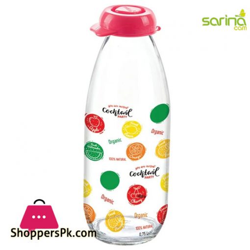 Sarina Glassware Decorated Milk Bottle 500ML - S761 - Turkey Made