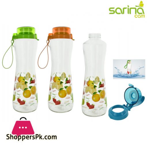 Sarina Glassware Patterned Water Bottle 750ML - S744 Turkey Made