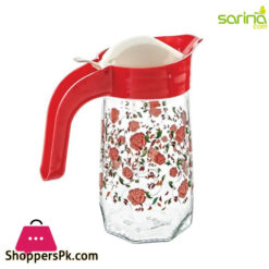 Sarina Glassware Prism Rose Decorated Jug 1000ML - S667 - Turkey Made