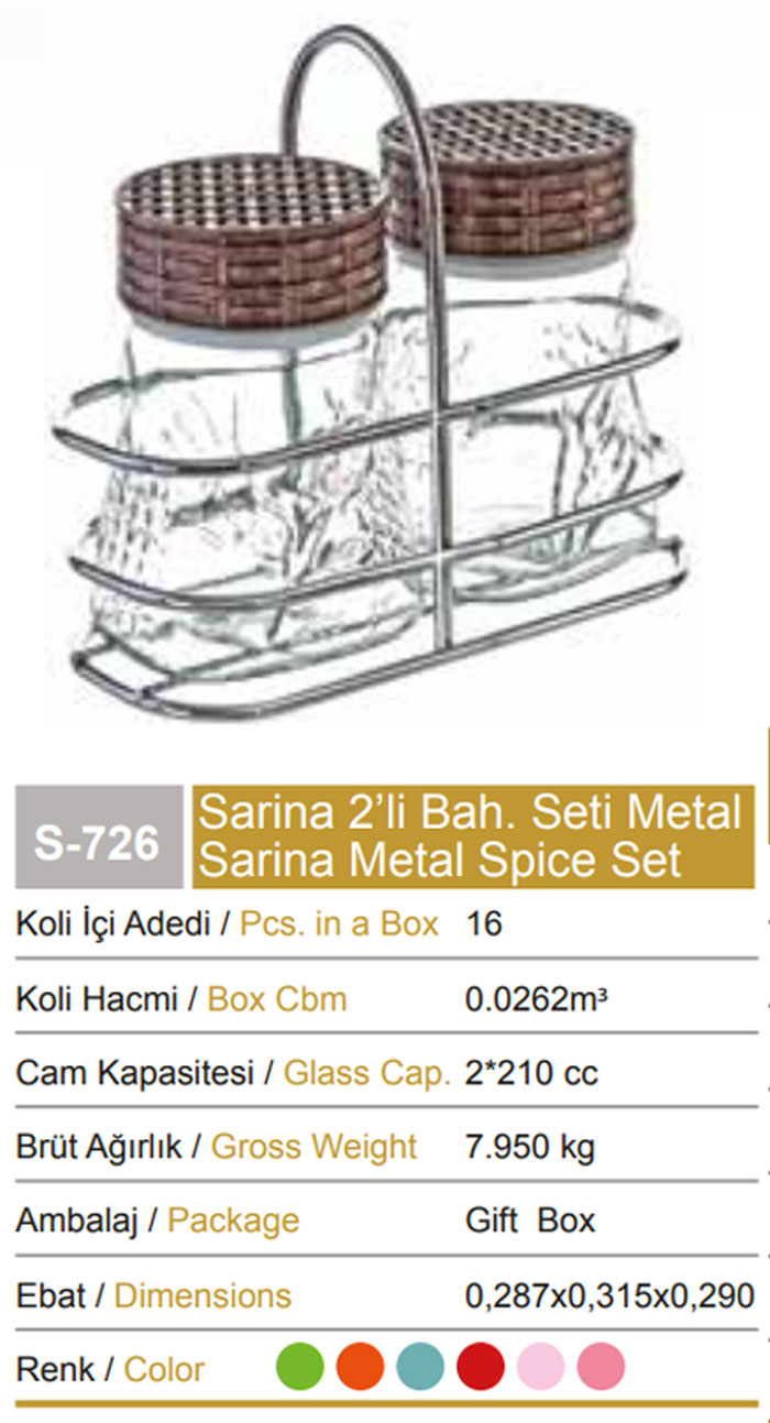 Sarina Glassware Salt And Pepper Shaker Set - S726 - Turkey Made 4 Sarina Glassware Salt And Pepper Shaker Set - S726 - Turkey Made