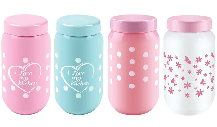 Sarina Opaque Design Jar 1000Ml - S922 - Turkey Made