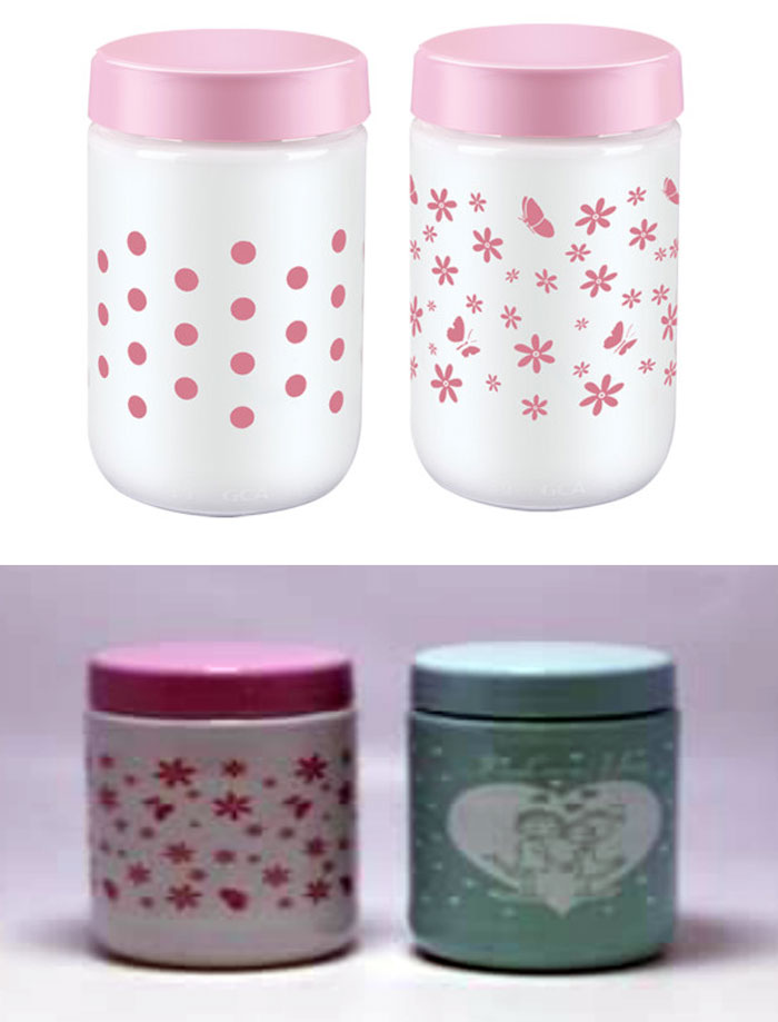 Sarina Opaque Design Jar 660ML - S921 - Turkey Made