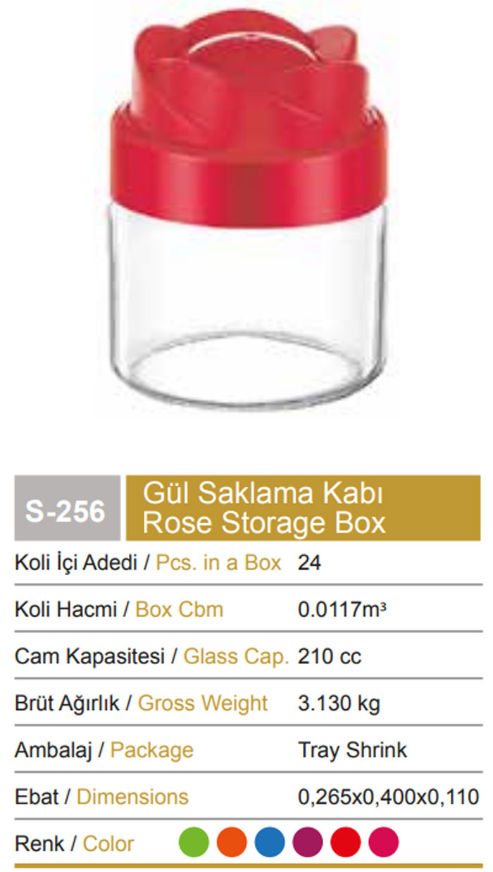 Sarina Rose Storage Box 210Ml - S256 Turkey Made