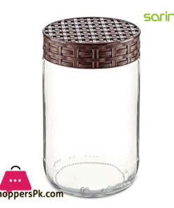 Sarina Straw Decorated Jar 660ML - S329 Turkey Made