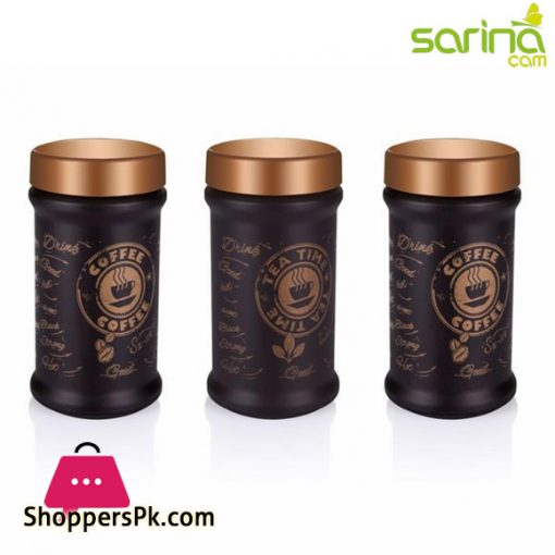 Sarina Triple Black Decorated Set - S683 - Turkey Made