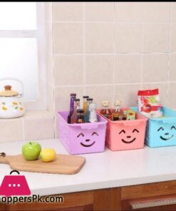 Smiley Kitchen Basket (Pack of 03) - High Quality by BHK (Large)