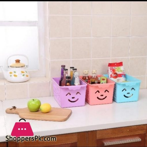 Smiley Kitchen Basket (Pack of 03) - High Quality by BHK (Large)
