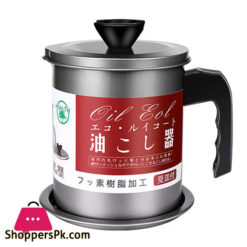 Oil Filter Pot Strainer Suitable For The Storage Of Frying Oil And Cooking Grease 1.7Liter