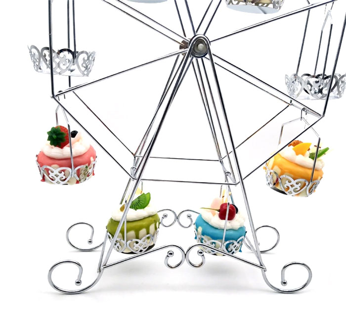 Sweet Treats Ferris Wheel Cupcake Stand Spinning Cupcake Tray - 8 Hold